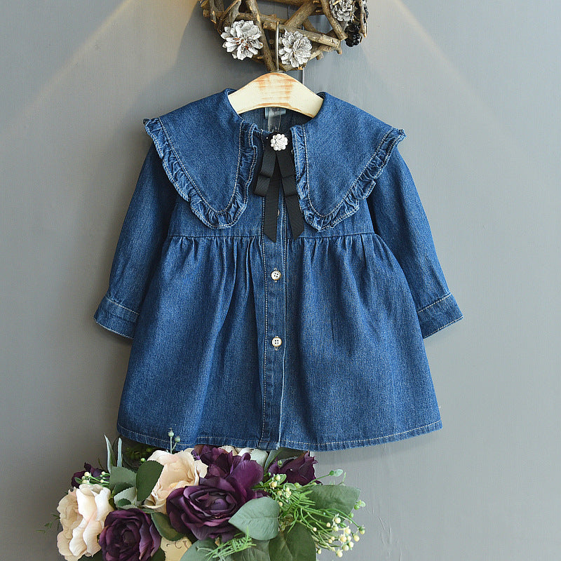 [363409] - Dress Fashion Anak Perempuan - Motif Plain Jeans