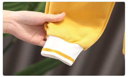 [345354] - Setelan Sweater Kerah Polo Import Celana Panjang Jogger Anak Laki-Laki - Motif Face Bear