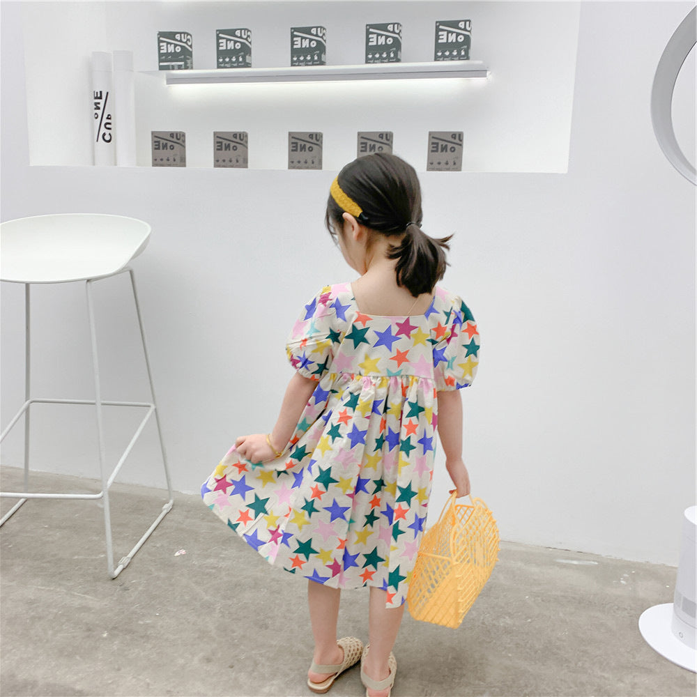 [507271] - Dress Fashion Anak Perempuan - Motif Star Sprinkles