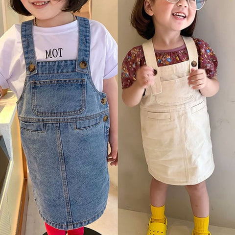 [507465] - Bawahan Overall Fashion Anak Perempuan - Motif Three Pockets