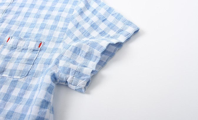 [513109] - Atasan Kemeja Koko Fashion Anak Cowok - Motif Gingham