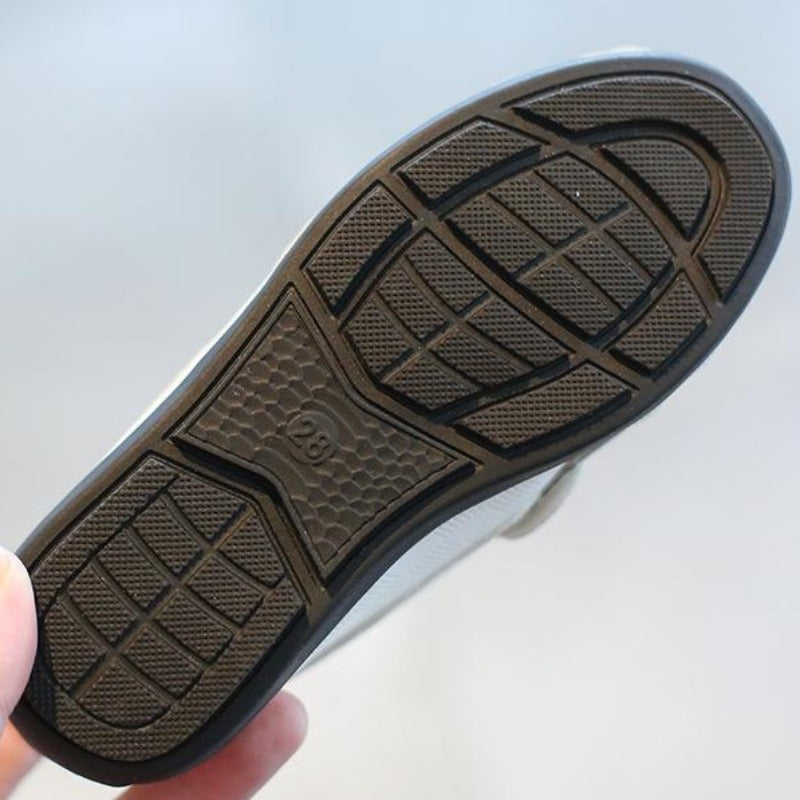 [381179] - Sepatu Slip On Formal Anak Import - Motif Chain Stitch