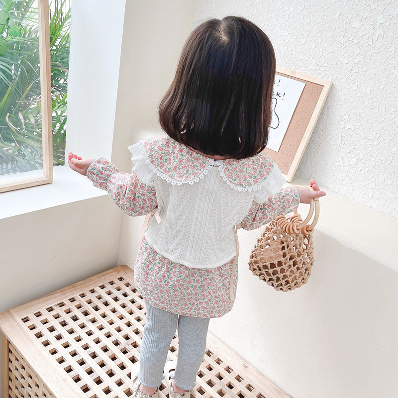 [340135] - Setelan Blouse Fashion Anak Perempuan - Motif Abstract Flowers