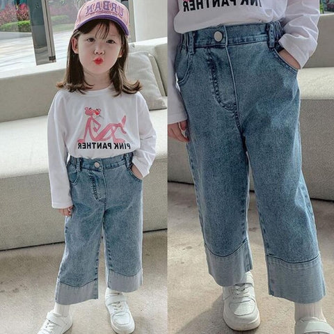 [507523] - Bawahan / Celana Panjang Anak Perempuan - Motif Plain Jeans
