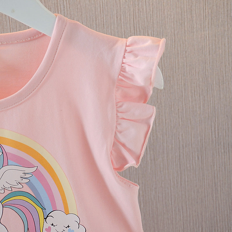 [363350] - Dress Fashion Anak - Rainbow Unicorn