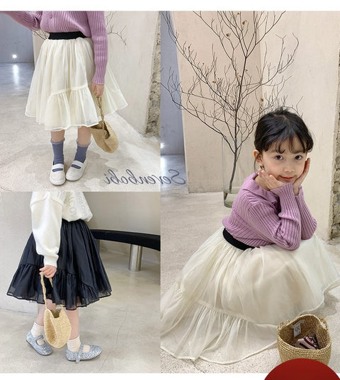 [507345] - Bawahan Rok Fashion Anak Perempuan - Motif Plain Color