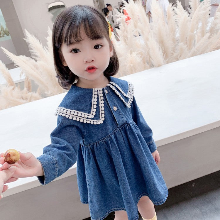 [507520] - Dress Fashion Anak Perempuan - Motif Layered Collar