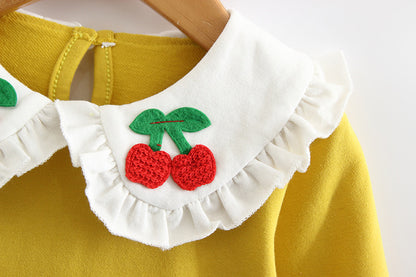 [102354] - Atasan Blouse Fashion Anak Perempuan - Motif Cherry Lace