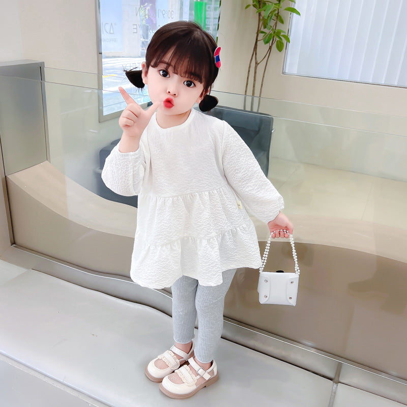 [340226] - Setelan 3 in 1 Rompi Blouse Celana Panjang Anak Perempuan - Motif Flower Round