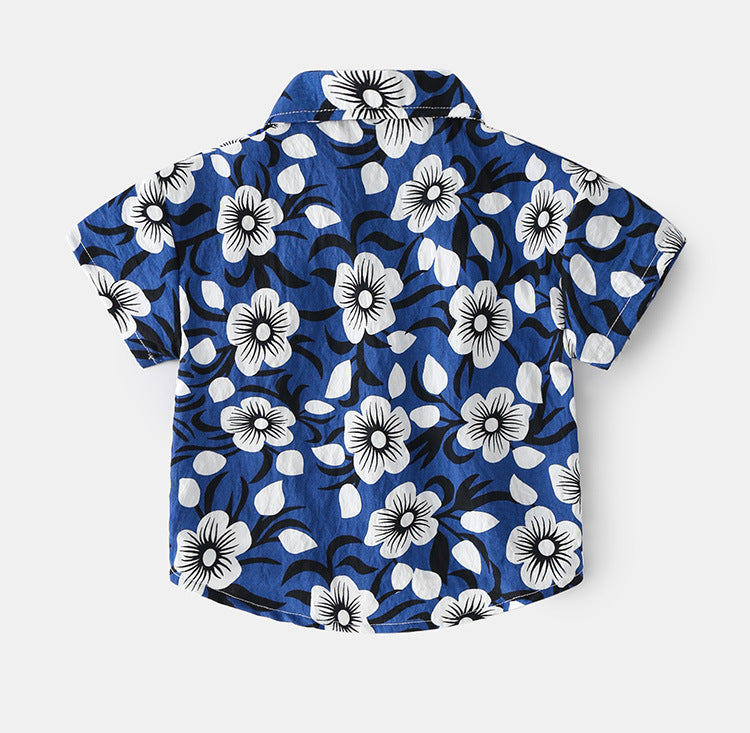 [513111] - Atasan Kemeja Fashion Anak Cowok - Motif Flower