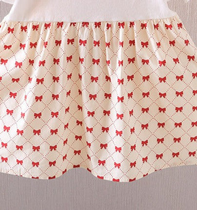 [352326] - Dress Mini Lengan Pendek Anak Perempuan - Motif Little Ribbon