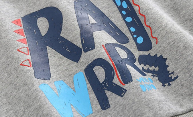 [513571] - Atasan Sweater Dinosaurus Lengan Panjang Anak Laki-laki - Motif Rai Wrr