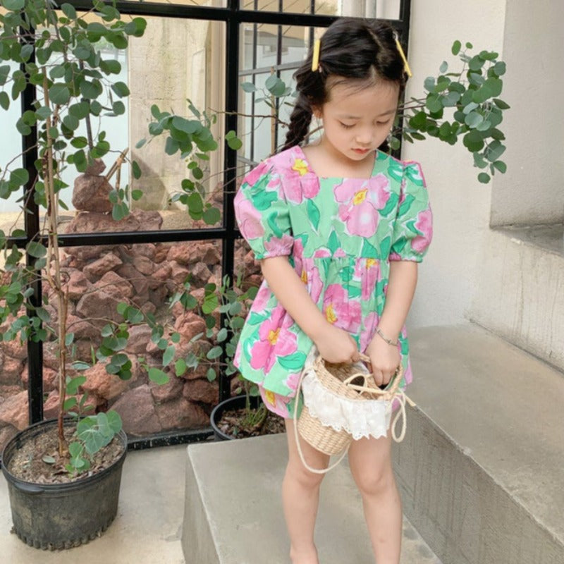 [363401] - Setelan Blouse Anak Perempuan - Motif Beautiful Flower