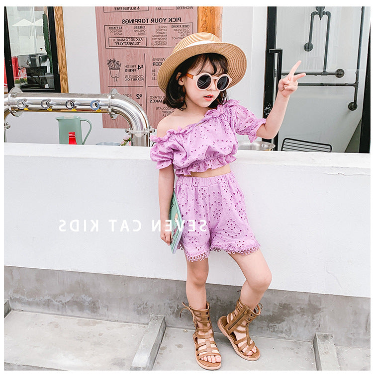 [507254] - Setelan Trendy Anak Perempuan - Motif Smooth Hole
