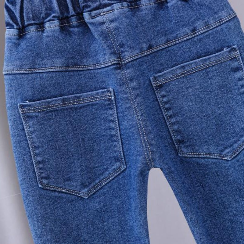 [102370] - Bawahan Jeans / Celana Panjang Anak - Motif Rabbit Accent 3D