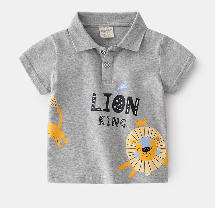 [513107] - Atasan Kaos Polo Fashion Anak - Motif Lion