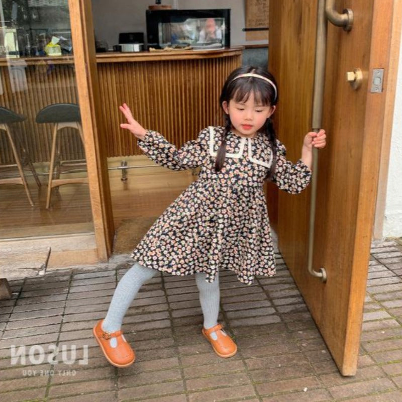 [507462] - Dress Fashion Anak Perempuan - Motif Square Collar