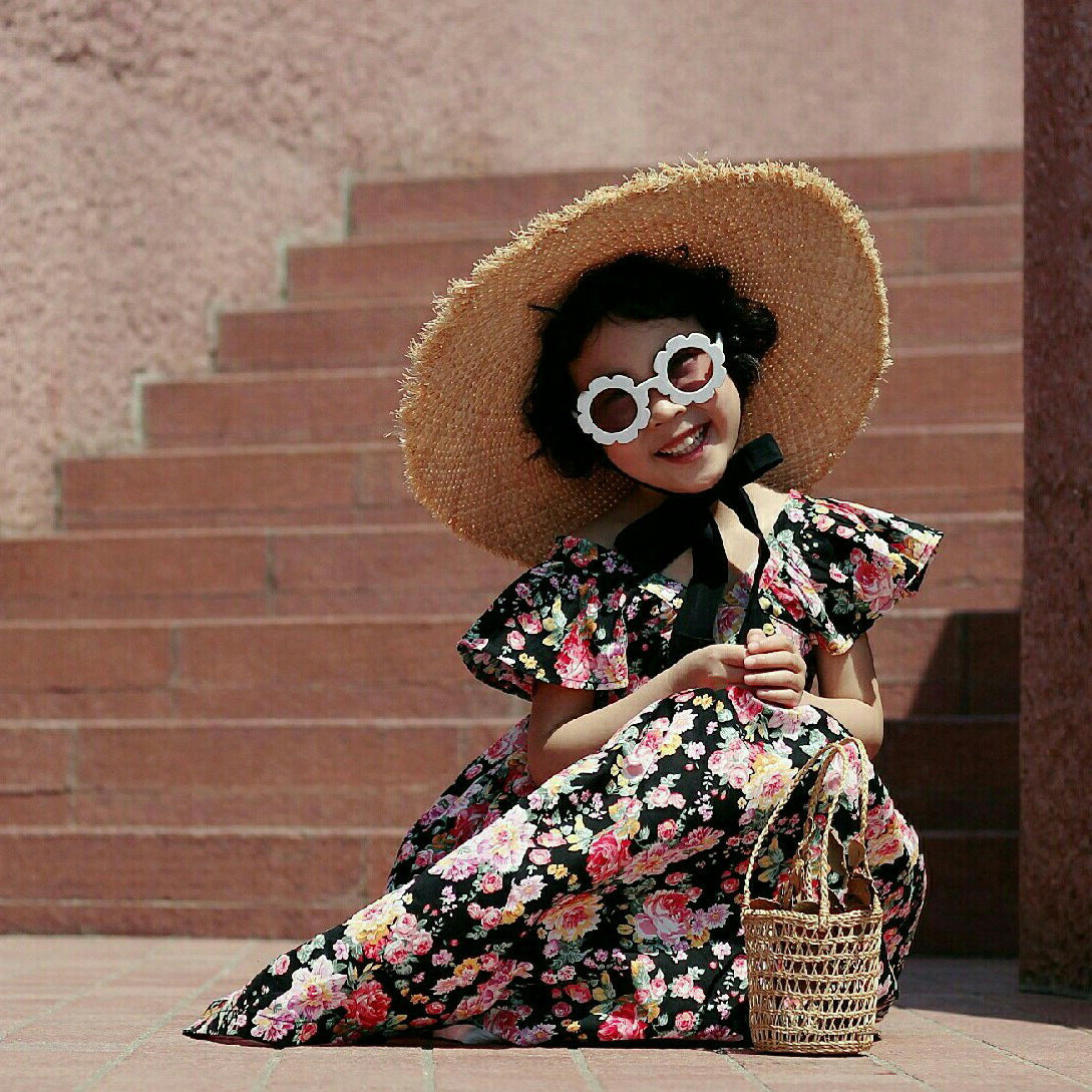 [507608] - Dress Anak Perempuan Fashion - Motif Dark Blossom