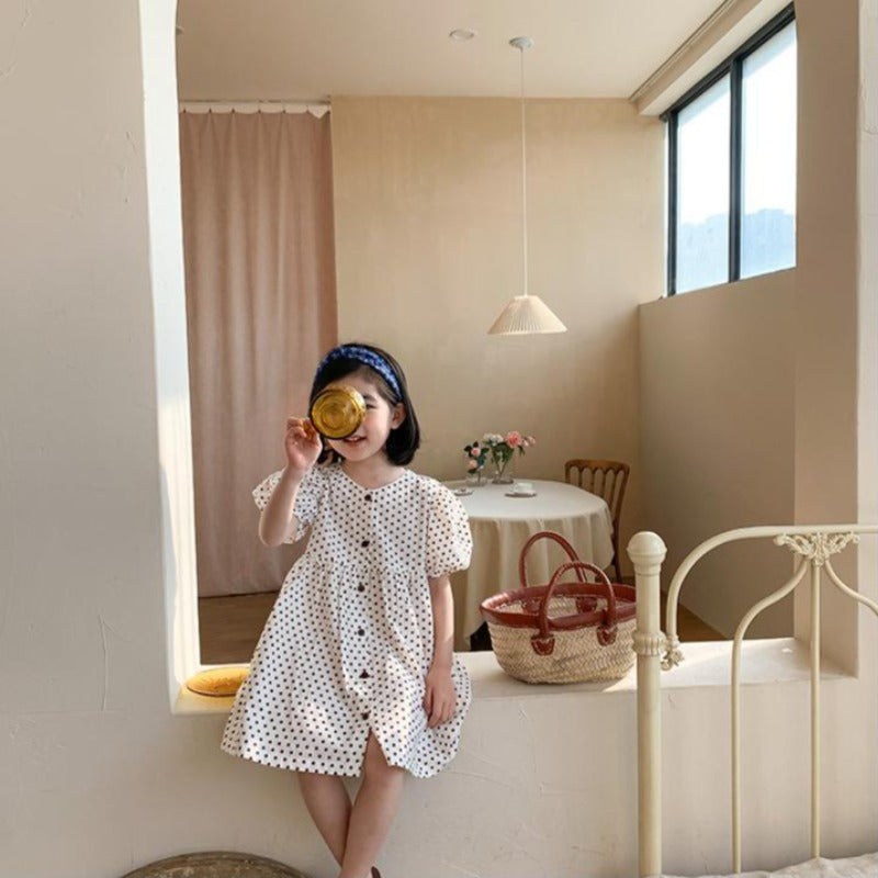 [507295] - Dress Fashion Anak Perempuan - Motif Freckles
