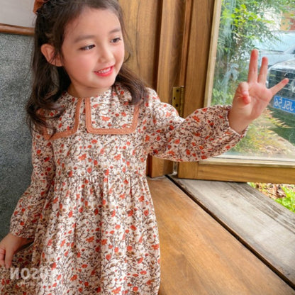[507462] - Dress Fashion Anak Perempuan - Motif Square Collar