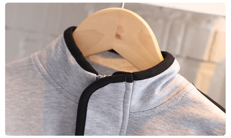 [345353] - Setelan 3 in 1 Jaket Turtleneck Celana Jogger Anak Laki-Laki - Motif Small Round