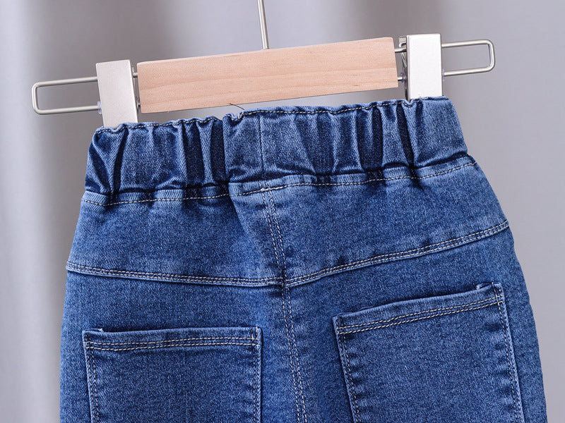 [102323] - Bawahan Jeans / Celana Panjang Anak - Motif Beautiful Crown 3D