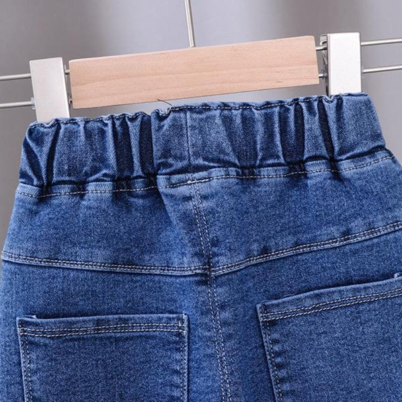 [102370] - Bawahan Jeans / Celana Panjang Anak - Motif Rabbit Accent 3D