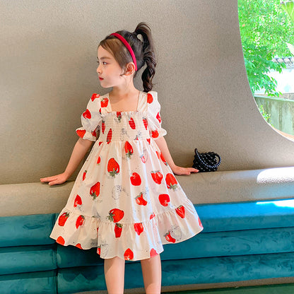 [507278] - Dress Fashion Anak Perempuan - Motif Strawberry
