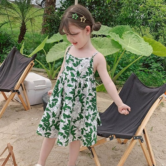[507569] - Dress Kutung Bunga Santai Anak Perempuan - Motif Nature Flowers