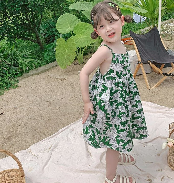 [507569] - Dress Kutung Bunga Santai Anak Perempuan - Motif Nature Flowers