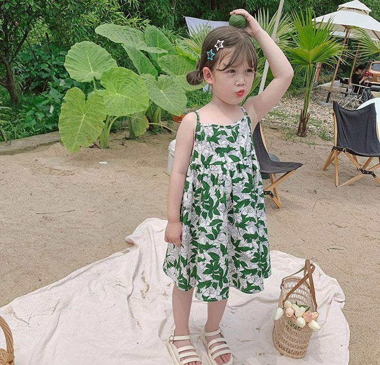 [507569] - Dress Kutung Bunga Santai Anak Perempuan - Motif Nature Flowers
