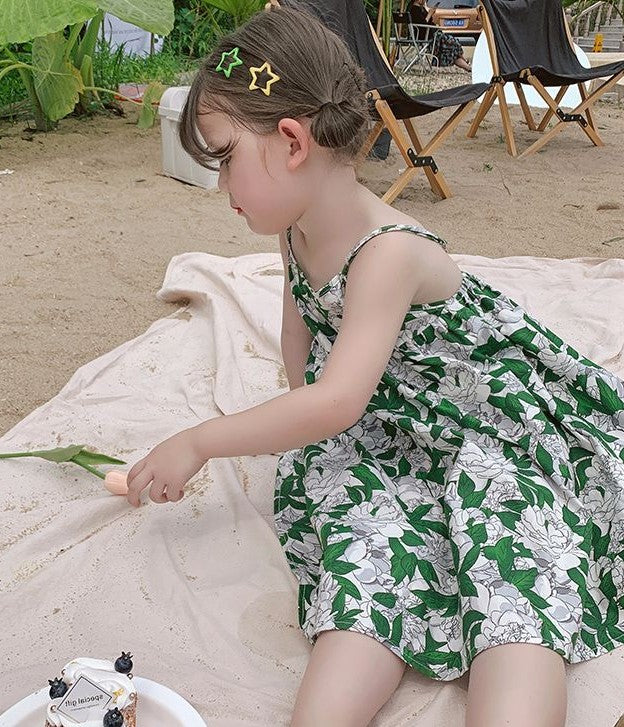 [507569] - Dress Kutung Bunga Santai Anak Perempuan - Motif Nature Flowers