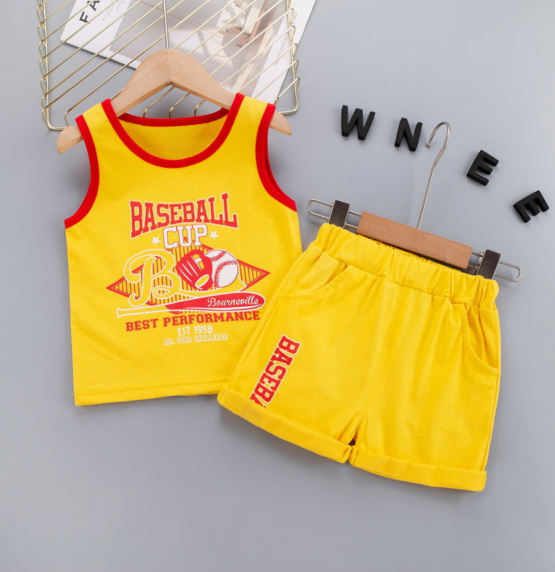 [368413] - Setelan Kaos Fashion Anak Cowok - Motif Basketball