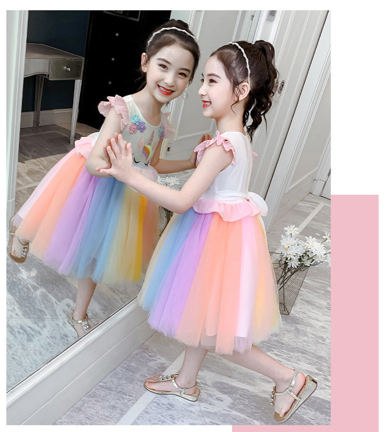 [363366] - Dress Fashion Anak Perempuan - Motif Unicorn Face
