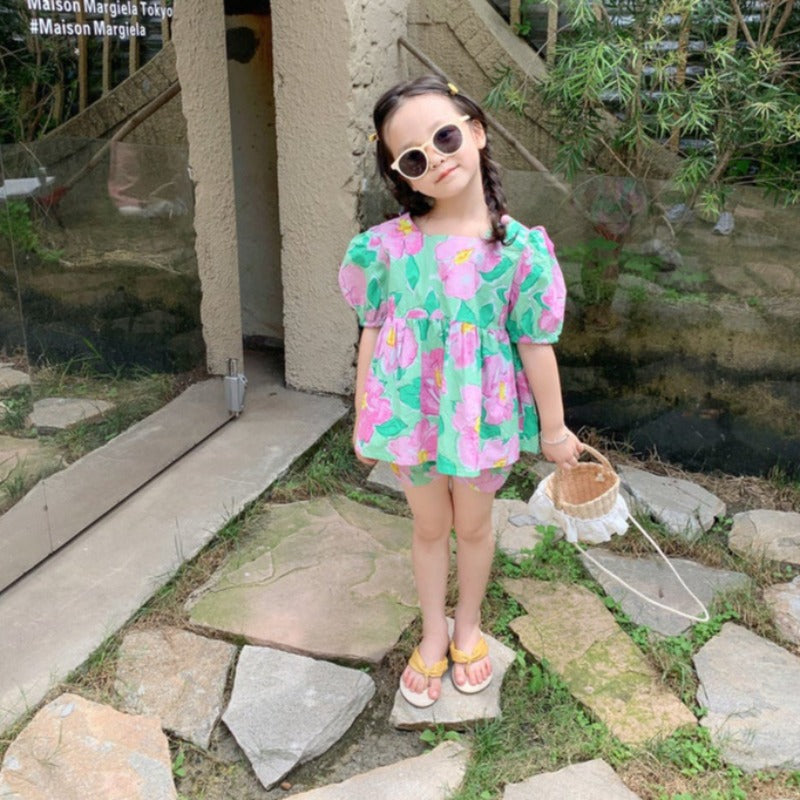[363401] - Setelan Blouse Anak Perempuan - Motif Beautiful Flower