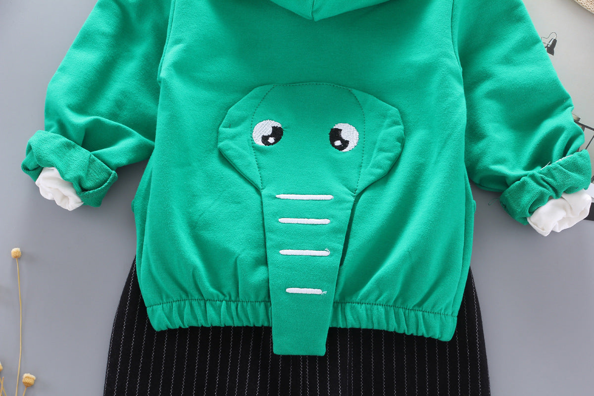 [368560] - Setelan Hoodie 3 IN 1 Fashionable - Motif Mr. Elephant