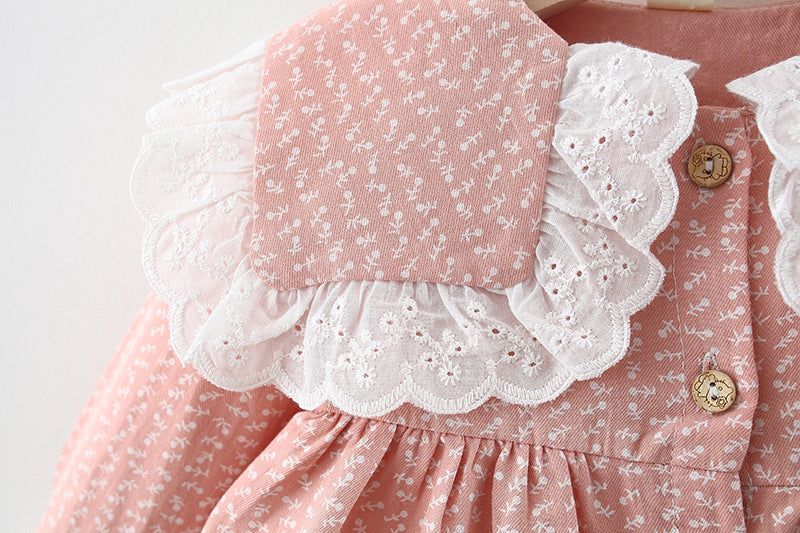 [102349] - Dress Fashion Anak Perempuan Import - Motif Wide Collar