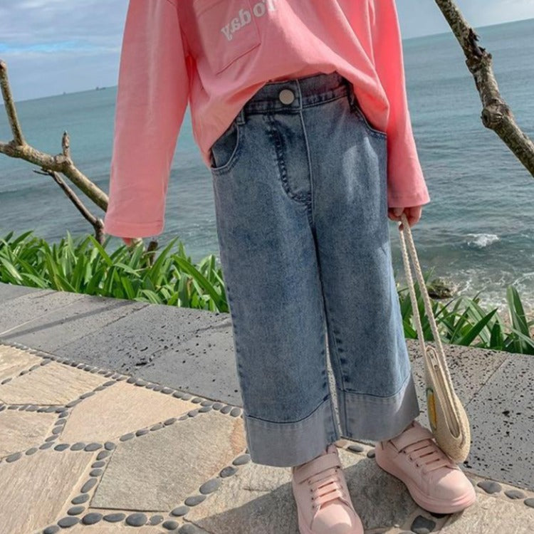 [507523] - Bawahan / Celana Panjang Anak Perempuan - Motif Plain Jeans