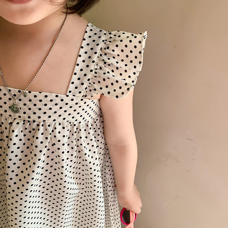 [507273] - Dress Fashion Anak Perempuan - Motif Fine Spots