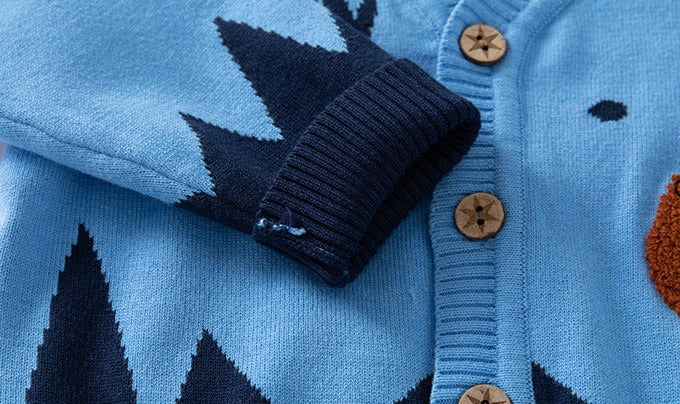 [513659] - Atasan Jaket Cardigan Lengan Panjang Anak Laki-Laki - Motif Lion View
