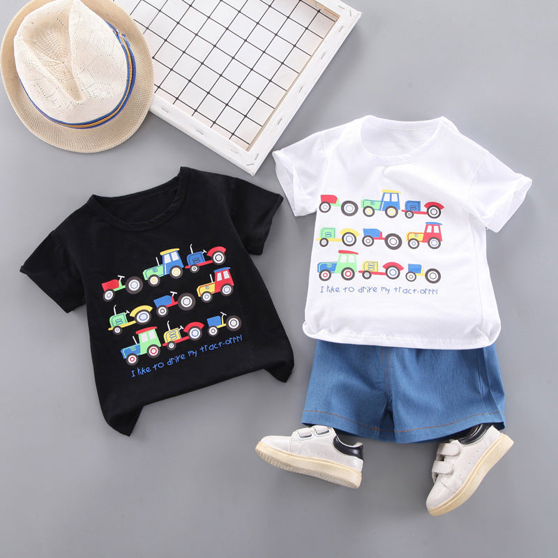 [368406] - Setelan Ootd Fashion Anak - Motif Rice Vehicles