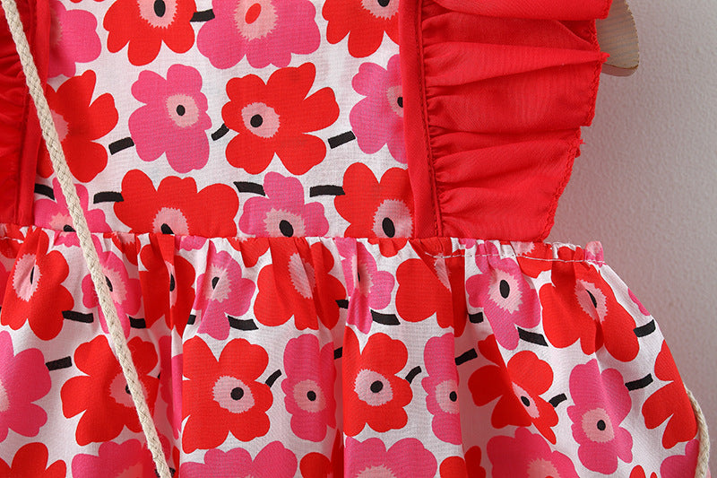 [340232] - Dress Bunga Lengan Kutung Anak Perempuan - Motif Pretty Flower