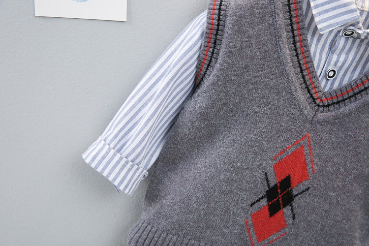 [368478] - Setelan Sweater 3 In 1 Anak Fashionable - Motif Abstract Pattern