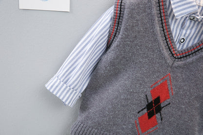[368478] - Setelan Sweater 3 In 1 Anak Fashionable - Motif Abstract Pattern