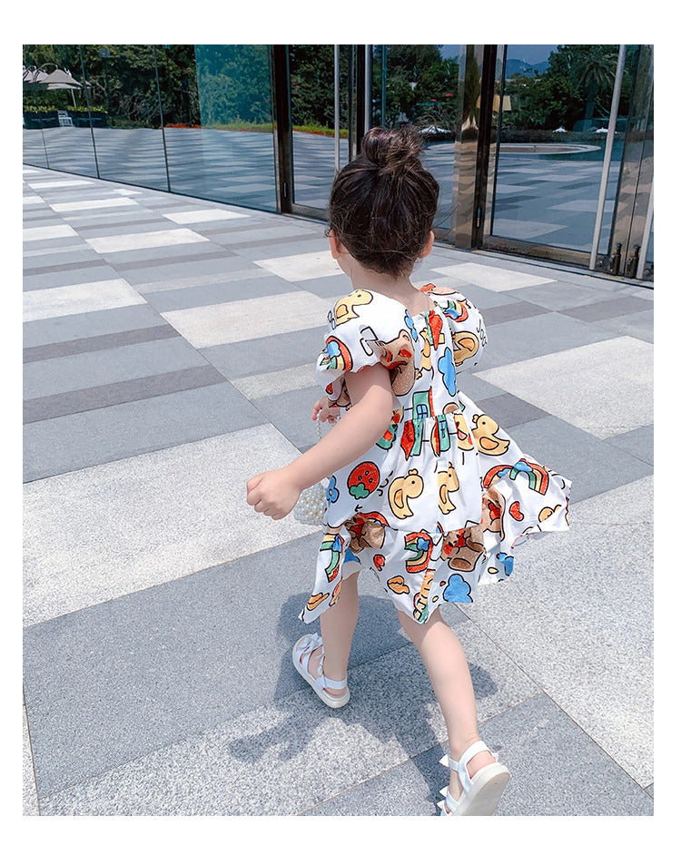 [507249] - Dress Fashion Anak Perempuan Import - Motif Doll Pictures