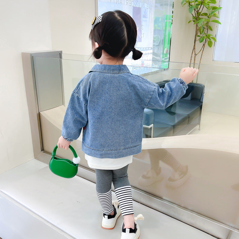[340223] - Setelan 3 in 1 Jaket 3D Boneka Celana Panjang Anak Perempuan - Motif Pocket Rabbit