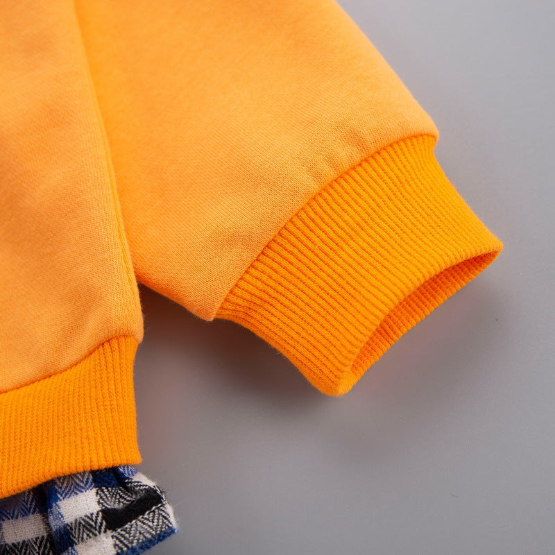 [345326] - Setelan Sweater Kerah Import Celana Panjang Jeans Anak Laki-Laki - Motif Animal Alphabet