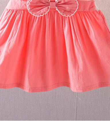 [352332] - Dress Mini Import Lengan Pendek Anak Perempuan - Motif Line Lace