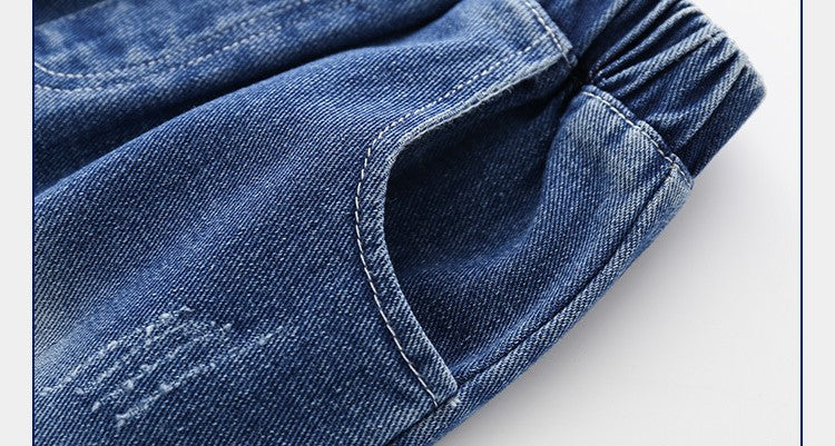 [513309] - Bawahan Pendek / Celana Jeans Anak - Motif Faded Rips