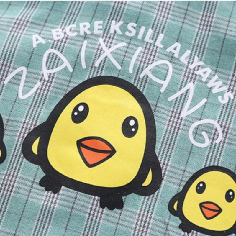 [368488] - Setelan Kemeja Anak Fashionable - Motif Gingham Chicken